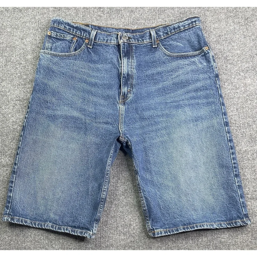 Levi's 569 Denim Shorts Mens 38 Blue Loose‎ Straight WaterLess 35569-0302